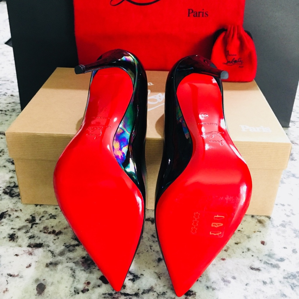 Christian Louboutin Pigalle Follies Patent Stellar - Picture 3 of 5